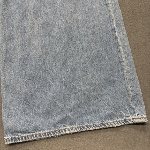 American Eagle Jeans Womens 6 Long Super High Rise Ultra Wide Leg Distressed Y2K - Picture 6 of 14